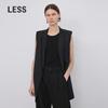 Women's Shawl Lapel Sleeveless Mid-Length Vest