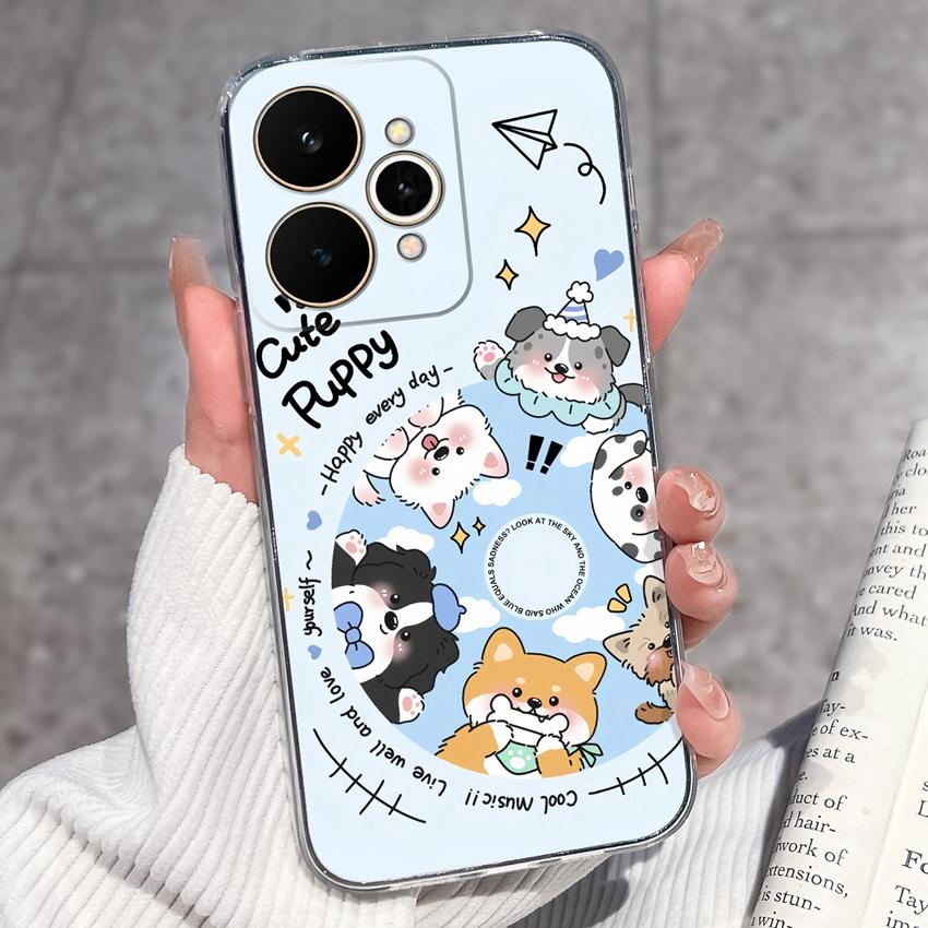 

Для Oppo Realme 15 14 13 12 11 Pro Plus 4G 5G Розкішні чохли для телефону з милим котячим візерунком, захисна плівка для екрану, прозора термопластична поліуретанова протиударна оболонка для корпусу Oppo Realme 14 5G