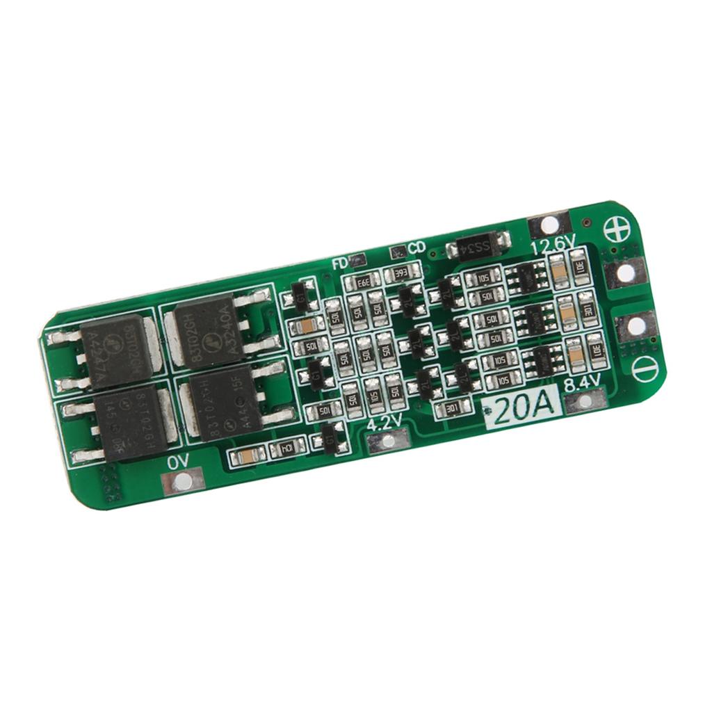 3S 20A 12.6V Cell Li Ion Lithium Battery 18650 PCB Protection Board Auto Recovery