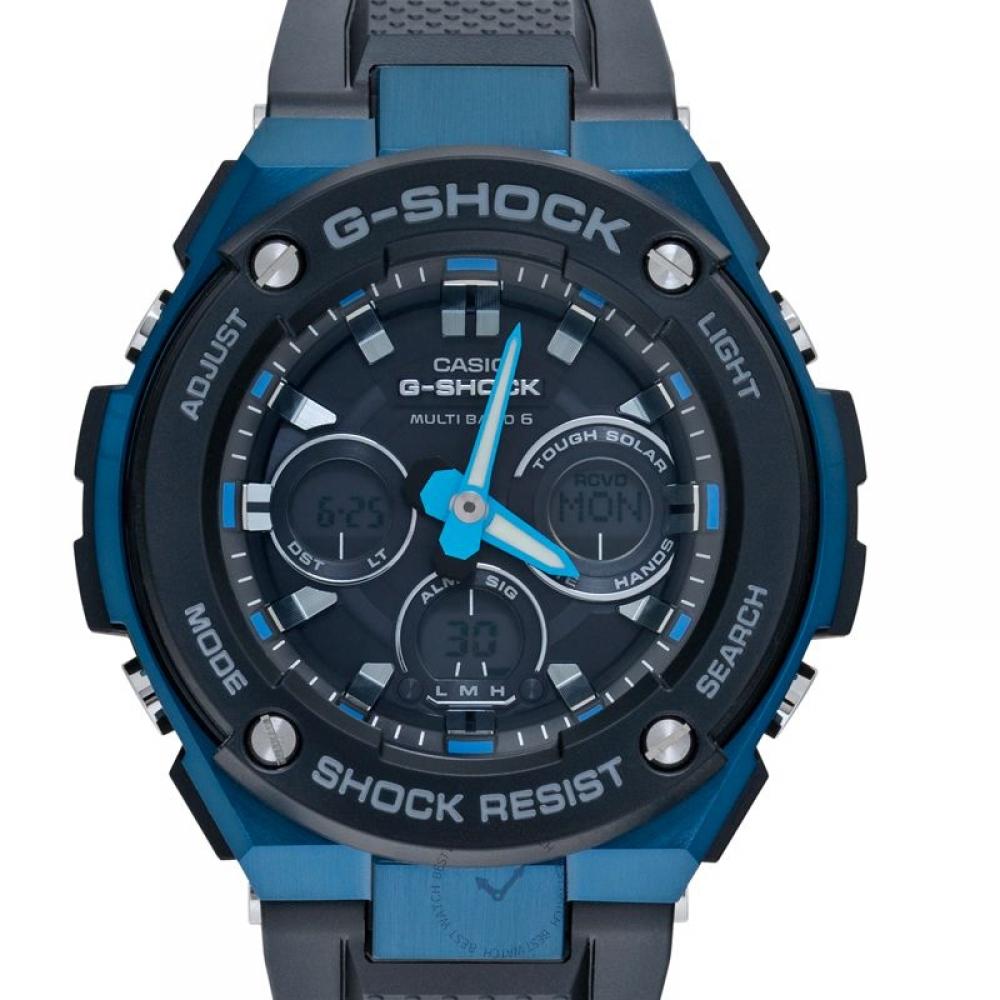 

Мужские часы Casio G Shock SOLAR с черным циферблатом из нержавеющей стали