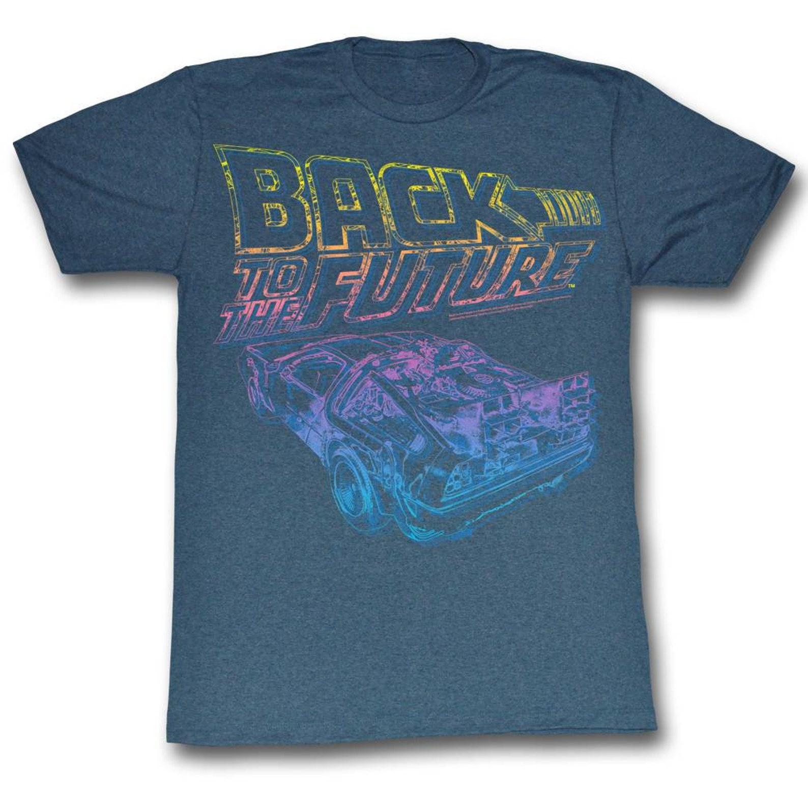 Back to the Future Now You See It Navy Heather Adult T-Shirt 3XL