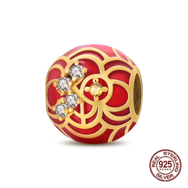 New Year'S Traditional Charms Beads Copper Fortune Cat Dragon Dangle Fit Bangle Bracelet Necklace Diy Jewelry