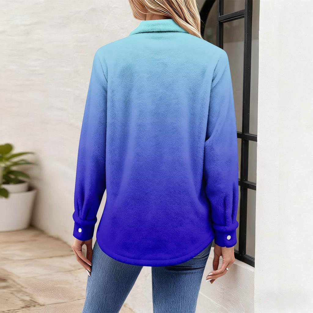 Women's Shirt Blouse Print Button Long Sleeve Casual Basic Shirt Collar Regular Top