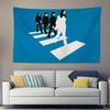 1Pc Classic Rock Themed Polyester Tapestry, 2D Printed, All-Season Festive, Bedroom/Living Room Wall Decor, Ideal For Music Love