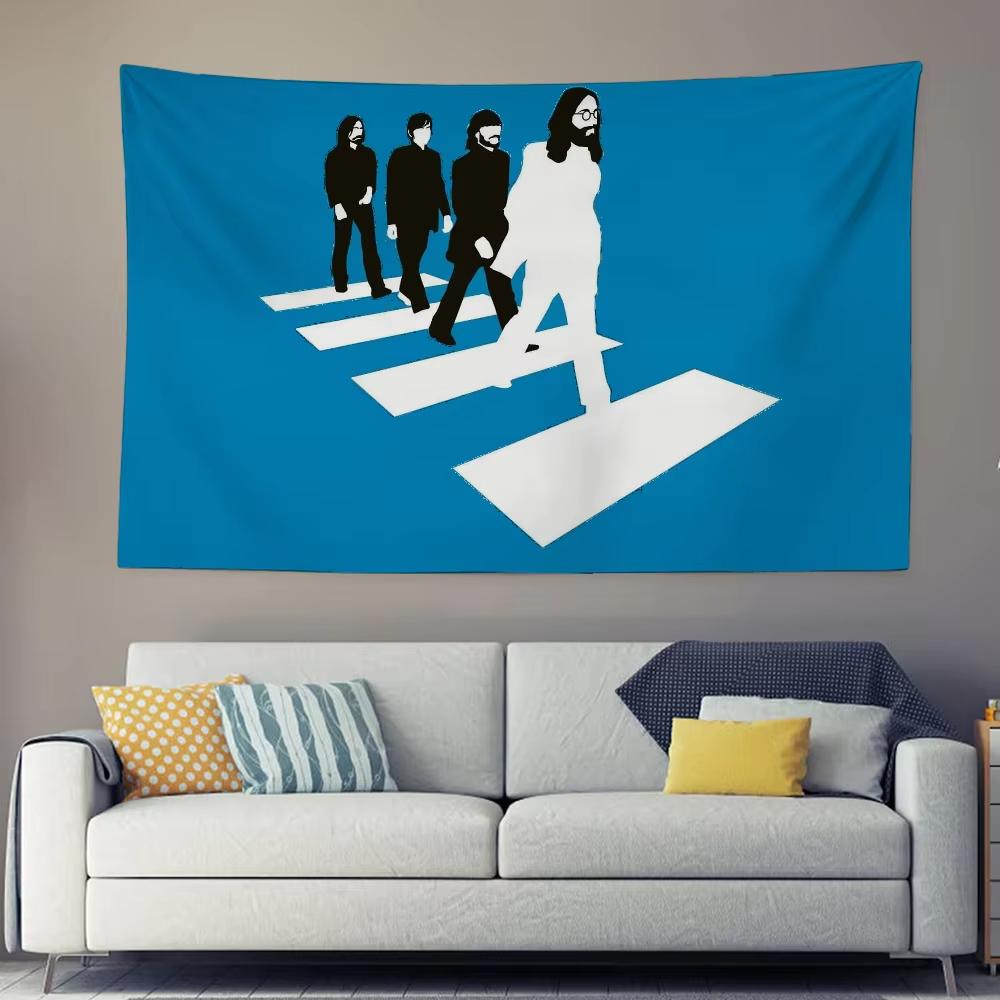 1Pc Classic Rock Themed Polyester Tapestry, 2D Printed, All-Season Festive, Bedroom/Living Room Wall Decor, Ideal For Music Love