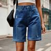 Bermuda Jean Short for Women Trendy Stretchy Denim Shorts