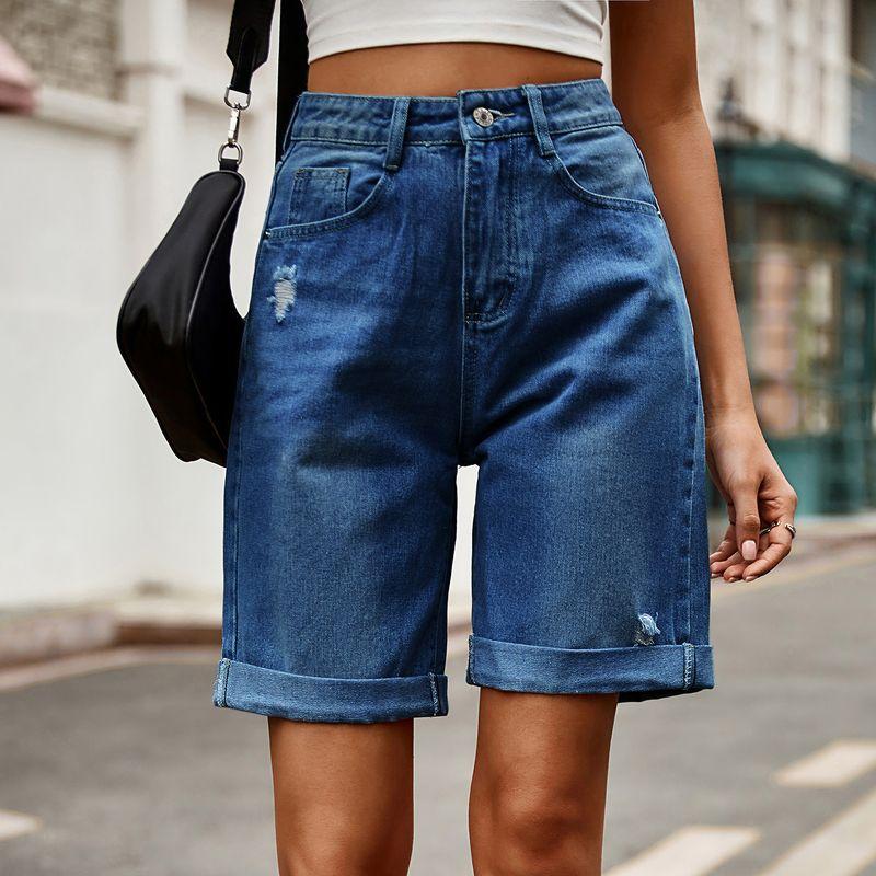 Bermuda Jean Short for Women Trendy Stretchy Denim Shorts