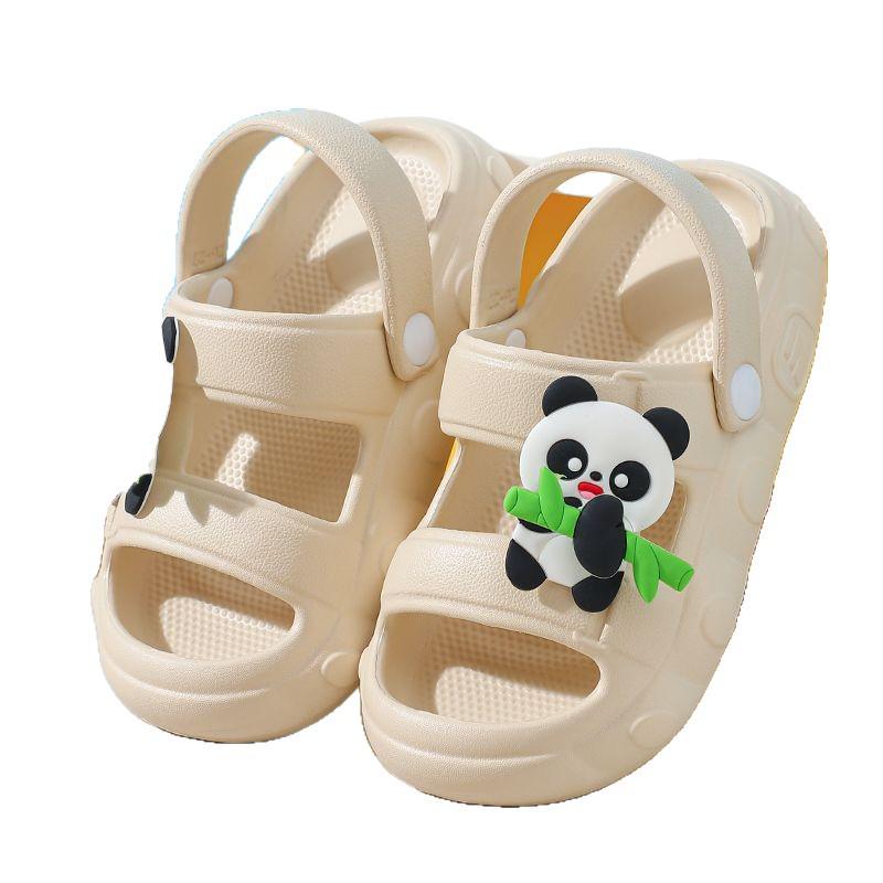 Panda Boys' 2026 Summer Toe Protection Sandals - Soft Sole Casual Beach Shoes for Small and Medium Children
