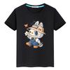 Labubu 100% Baumwolle T-Shirt für Kinder Junge 10 Jahre Kleinkind Mädchen Kleidung Kawaii Oberteile Anime Kurz Stolz T-Shirt Y2K Kinderkleidung Mädchen