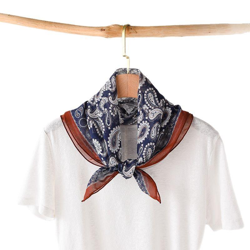 Zhang Nuonan 111% Mulberry Silk 61 * 61cm Silk Scarf Spring and Summer Silk Square Scarf High-end Scarf Wholesale