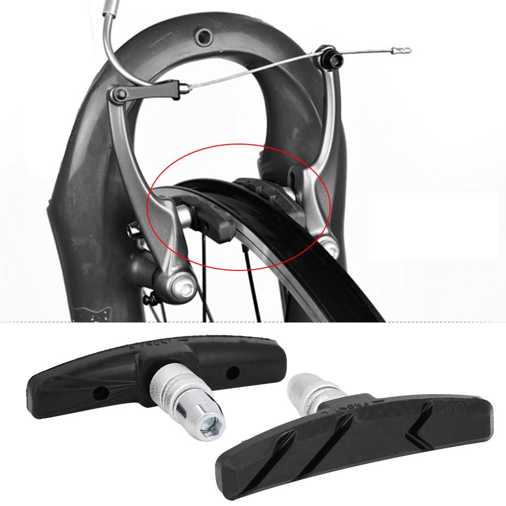 Paire de plaquettes de frein en caoutchouc pour vélo de route et de montagne, supports de freins en V, accessoires de cyclisme