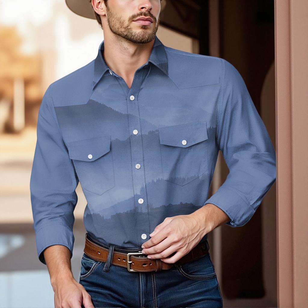 Men'S Fashionable Lapel And Shoulder Length Short Sleeved Casual Top