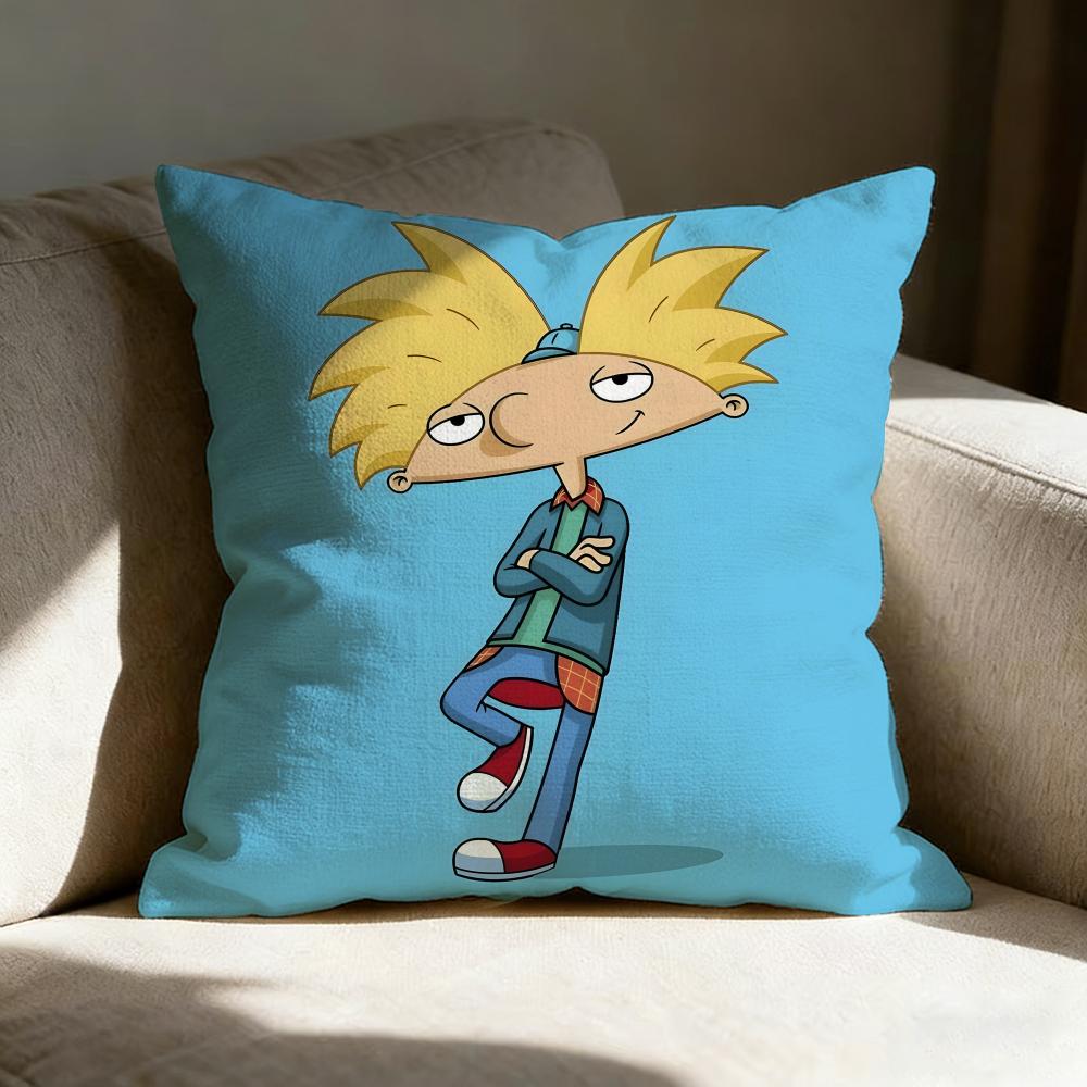 Hey Aarnold Cartoon Pillow Case Pillowcase Doublesided Printed Sofa Cushion Bedroom Headboard Pillow