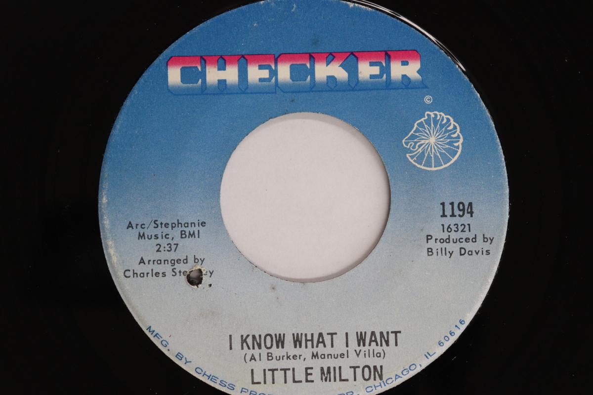 

7-дюймовая пластинка LITTLE MILTON - I Know What I Want / You Mean Every 1194 Checker 1967 US Соул/Фанк Б/У