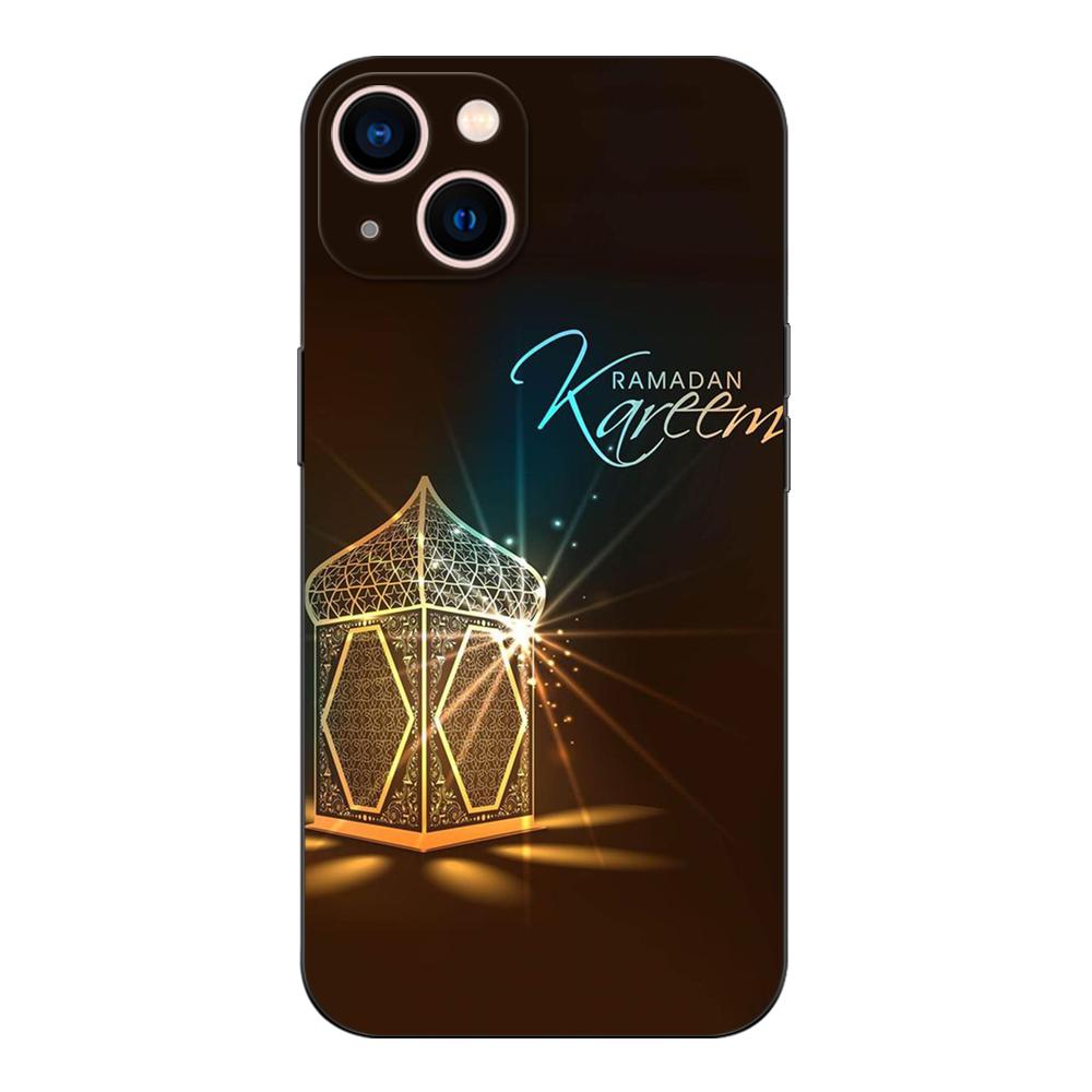 Black Tpu Case for Iphone 5 5s Se 2020 6 6s 7 8 Plus X 10 XR XS 11 12 13 Mini Pro MAX Back Cover Ramadan