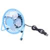 Mini Fan USB Portable Silent Aluminum Blade Home Office Desk Desktop Iron Crafts FansBlue