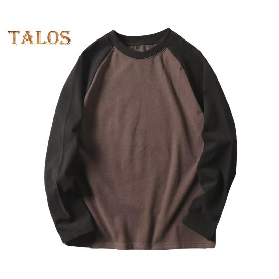 

Мужская лоскутная толстовка свободного покроя с круглым вырезом, классическая осенне-зимняя мягкая теплая свободная повседневная уличн 2XL кофейный