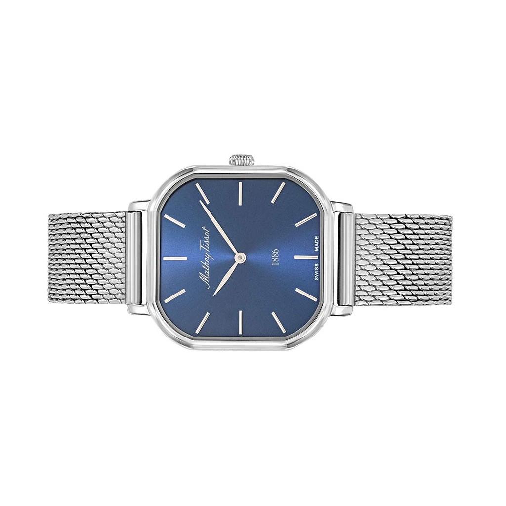 Mathey-Tissot Monsoon Square Stainless Steel Blue Dial Quartz D7917ABU Women's Watch