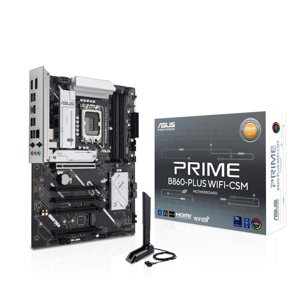 ASUS Intel Core Ultra Prozessoren (Serie 2) Sockel LGA1851 Kompatibles B860 ATX-Mainboard PRIME B860-PLUS WIFI-CSM (Autorisierter japanischer Händler