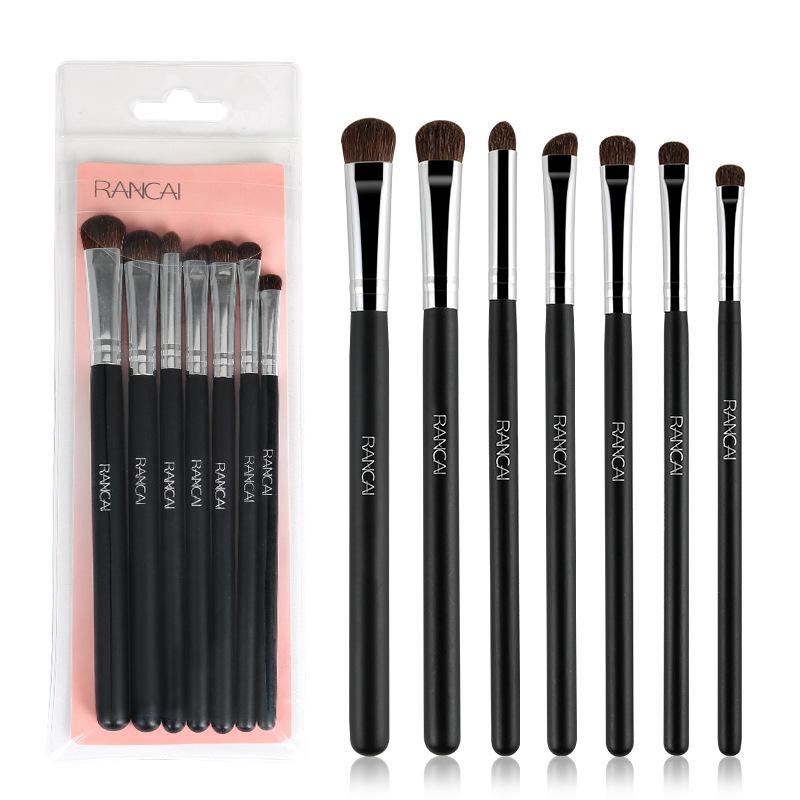 

Pony Hair 7-Piece Eyeshadow Brush Set with Round Heads - Complete Eye Makeup Tools
