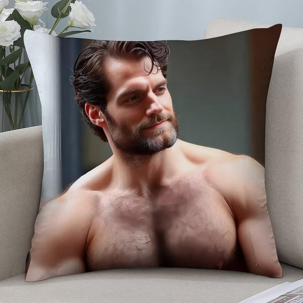 Super Star H-Henry Cavill Pillow Case 3D Print Polyester Fiber 40*40 Cm Home Sofa Throw Pillow Cover Decoration Festival Gift
