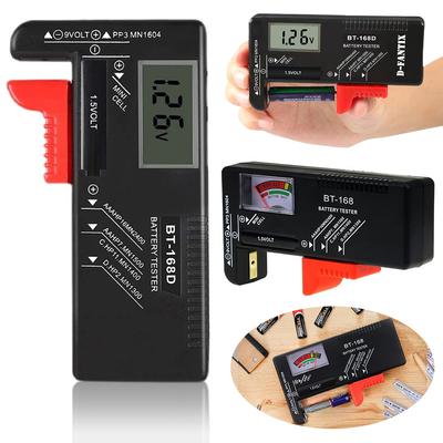 BT-168 /BT-168D Batterietester Zeiger/Digitalanzeige Batterieanalysator Batterietestgerät für AA AAA C D 9V 1,5V Knopfzelle