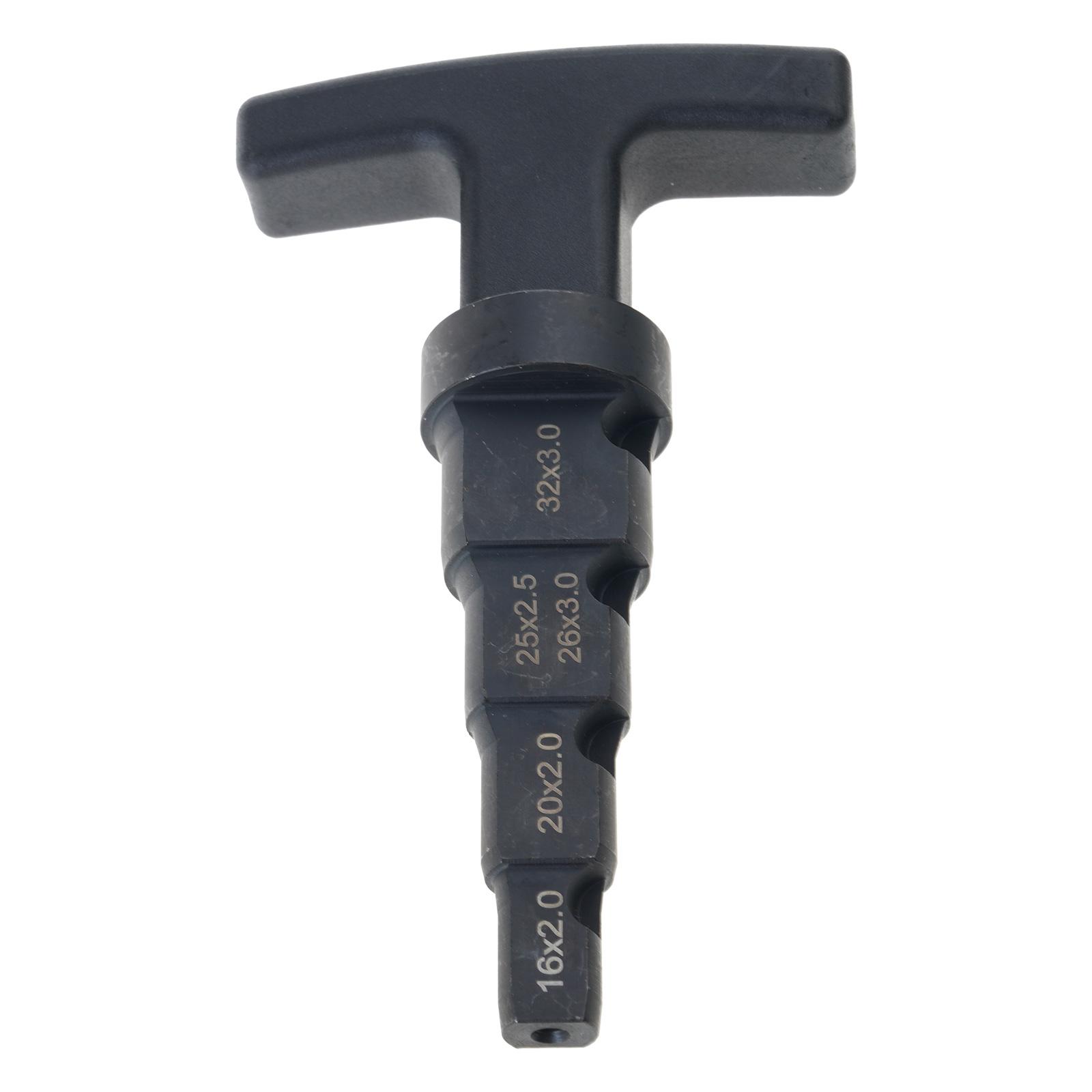 

Deburring Chamfer Tool Pipe Burr Remover Multi-layer Calibration Reamer 4-in-1 Ratcheting Rotation Aluminum Plastic Tube 1