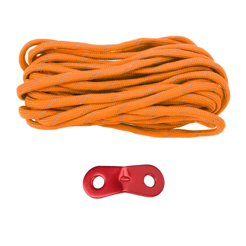 Reflective Guyline Tent Rope Thickened Windproof Camping Cord with Aluminium Alloy Wind Rope Buckle for Outdoor Camping