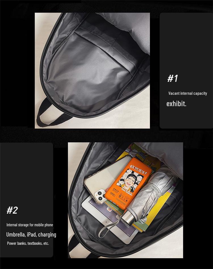 Trendy Men's PU Leather Backpack - Korean Style, Solid Color, for College Students