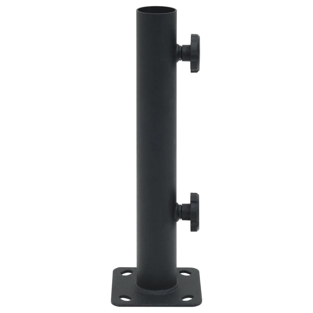 vidaXL Sun Umbrella Stand for Ø32/34/38 Mm Pole Matte Black Steel