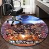 1pc Attack On Titan Last Attack Round Carpet - Anime Design Office Chair Mat, Non-Slip Rug for Home Decor