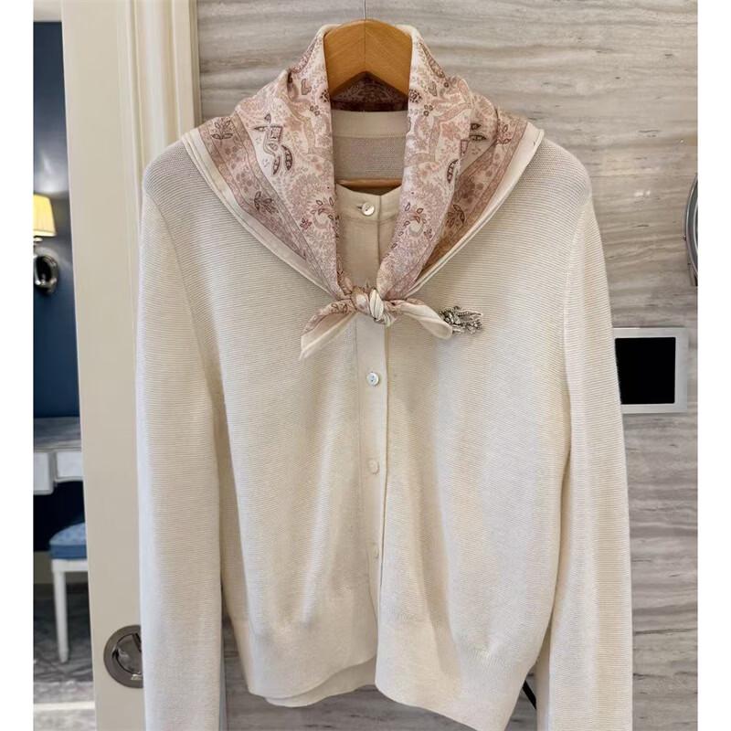 NINA SOLOR Paisley Wool Square Scarf