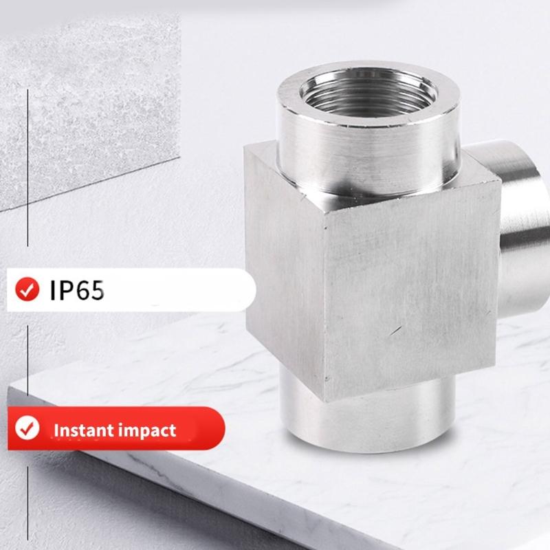 Industrial T Type Stainless Steel Tees Fitting High Pressures Corrosion Resistant for Plumbing Irrigation Daily Use