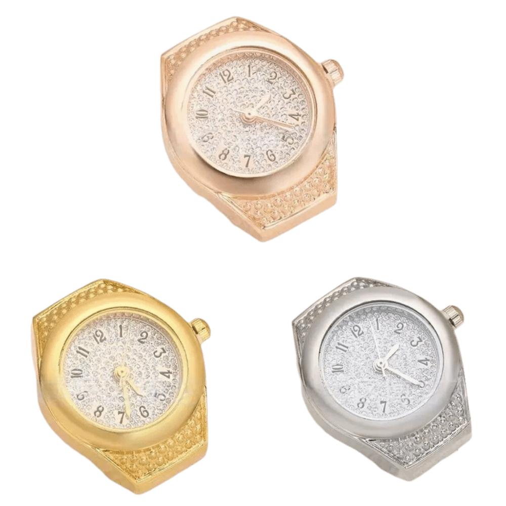 Fashion Alloy Ring Watch Stainless steel Full Inlay Diamond Diamond Rings Watch Quartz Watch Jewelry Gift