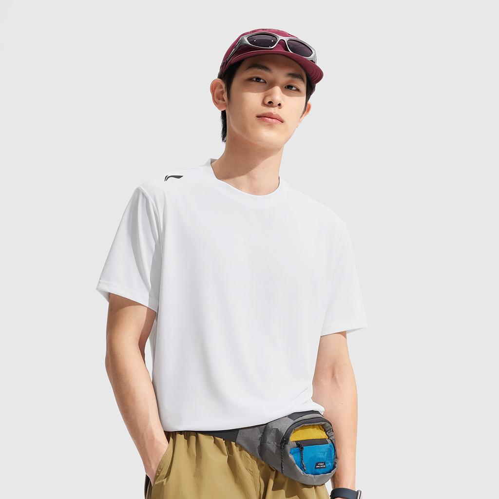Camiseta Li Ning Chá de Ervas Masculina Padrão Branca ATSV645-1