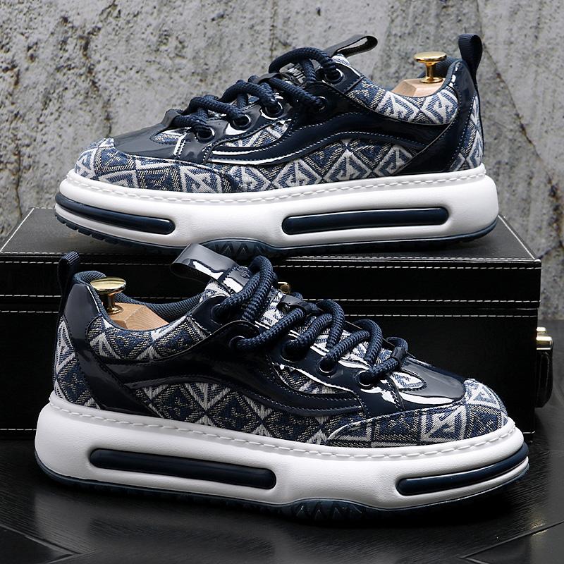 

Модные дизайнерские мужские парусиновые туфли на платформе мужские кроссовки для скейтбординга удобные дышащие мужские белые фирменные туфли Zapatillas De Hombre 38 синий