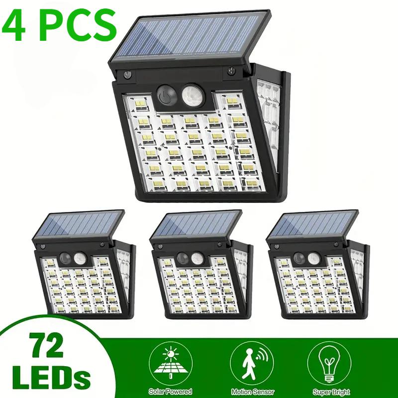 2/4/6PCS Solar Wall Lamp Outdoor Motion Sensors Lights Garden Decoration Waterproof Solar Security Street Lamp for Garage Fence