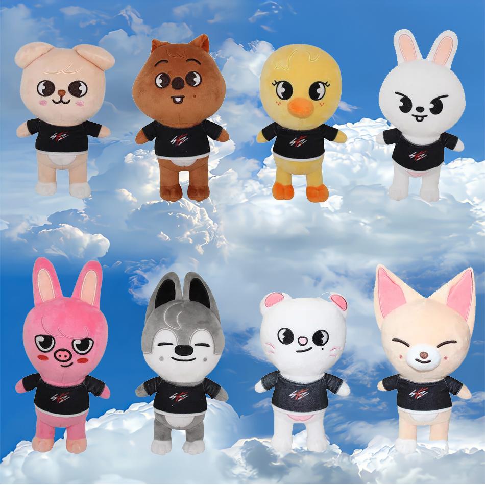 Skzoo Plush Toys Kawaii Stray Kid Plush Cartoon Stuffed Animal Plushies Doll Cute Companion For Room Decor Kids Adults Fans Gift