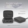 4/5/6/7/8 Compartments Adjustable Glasses Organizer, Portable Black Storage Bag Case For Travel, Sturdy Dividers Eyewear Box