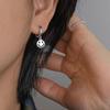 Pendientes de aro huecos con cara sonriente para niña y mujer, accesorios de joyería para Piercing