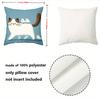 1 Pieces Cute Cat With Birds Pillow For Home Decor Polyester Pillowcase, Sofa Decorative Cushion Cov Headboard Pillow