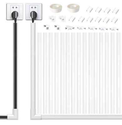 Capa para Fios, Protetor de Cabos, Capa Oculta para Fios, Protetor de Cordões, Capa para Cabos, Capa para Cabos, Instalação Fácil (Branco, Conjunto de 15 Peças, 401.50.9cm)