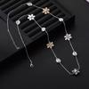 Flower Flower Necklace Adjustable Length Necklace Evening Party Necklace Alloy Texture Present for Fashion Enthusiasts