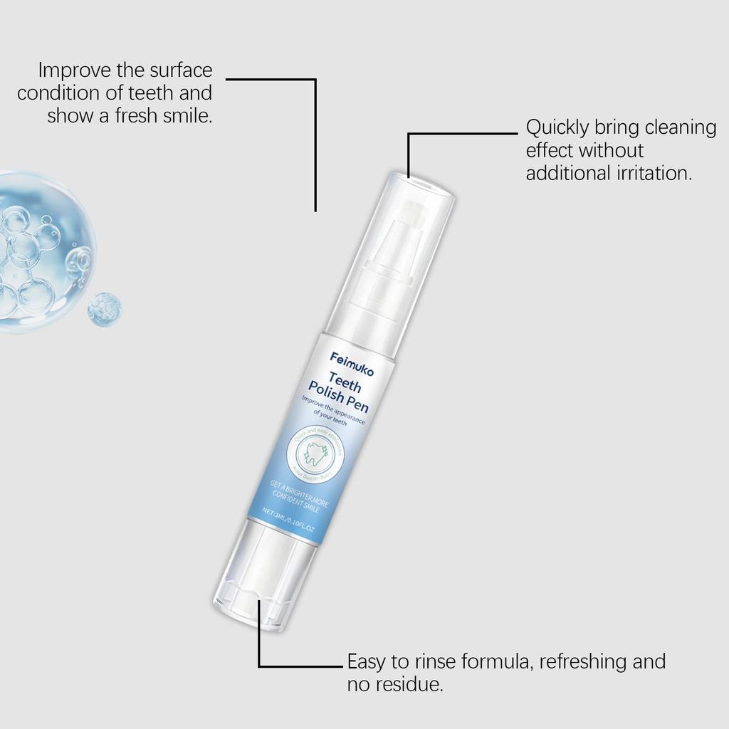 Feimuko Plant-Based Teeth Whitening Varnish: Stain Removal, Gum Protection, Gentle Daily Fresh Breath Formula.