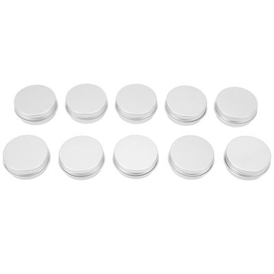 10pcs Aluminum Tins Cans Round Shaped Screw Thread Lids Candles Clay Storage Jars Containers10ml