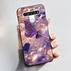 For LG Q61 LM-Q630N Slim Black Soft Silicone Case Luxury Fashion Flower Butterfly Painted Cover for LG K61 Q61 Q 61 Phone Casing