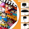 Custom Name Personalized Crayon Shin Print Umbrella, Auto Open Close, 8‑Rib Sturdy Frame, Commute Camping Hiking Use, Birthday Gift