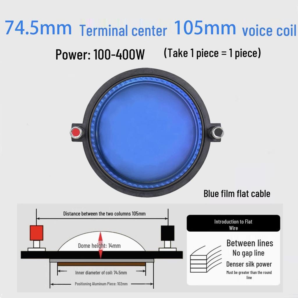 High-Frequency Voice Coil Diaphragm Repair Parts: 25-75 Core Round Flat Wire
