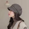 Octagonal Hat Autumn and Winter Female Beret Retro Sunshade Cap Elegant Painter Hat