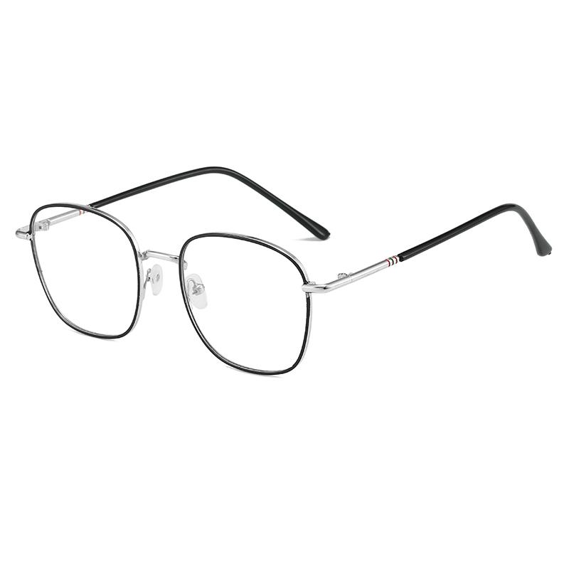 Exquisite Clear Black Frame Women Men Metal Square Minimalist Eyewear Travel Shopping Female Male Blue Light Blocking Glasses